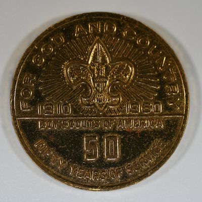 Sale Photo Thumbnail #213: Boy Scouts of America 1910 - 1960 50 Years of Service Coin