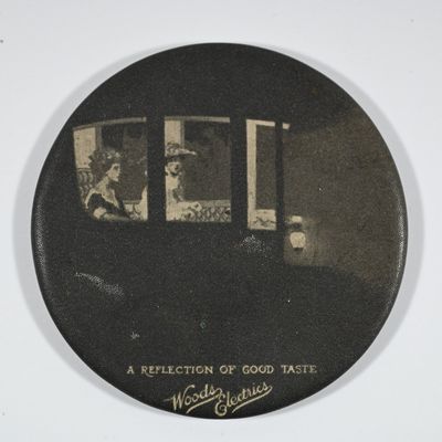 Sale Photo Thumbnail #64: Woods Motor Vehicle Company aka Woods Electrics Pocket Mirror