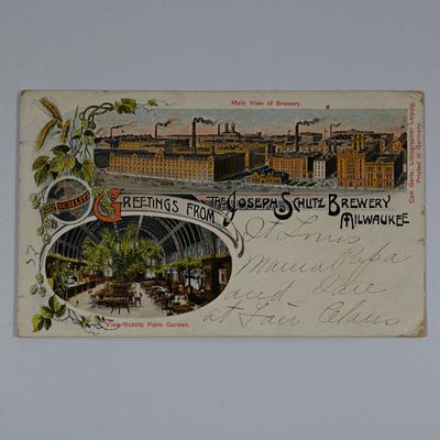 Sale Photo Thumbnail #100: Joseph Schlitz Brewery Milwaukee Postcard postmarked 1904