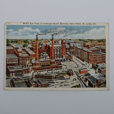 Sale Photo Thumbnail #68: Anheuser Busch Brewing Association Plant St Louis Postcard postmarked 1919
