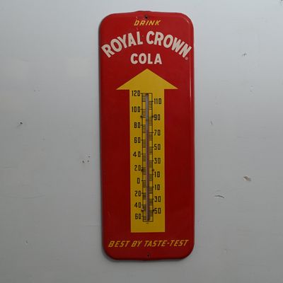 Sale Photo Thumbnail #132: Royal Crown Cola Thermometer - Best By Taste Test - Working
