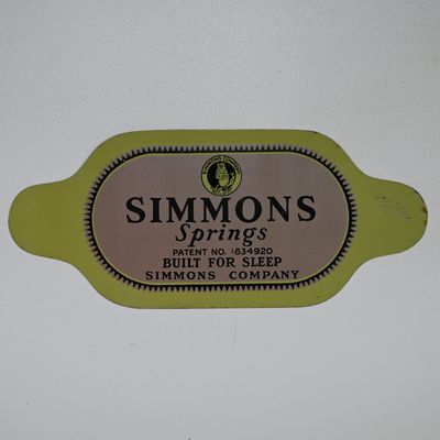 Sale Photo Thumbnail #54: Simmons Company - Simmons Springs - Tin Sign