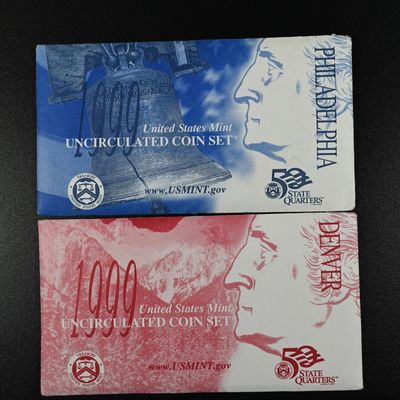 Sale Photo Thumbnail #7: 2 sets - US Mint Uncirculated Silver Coin Set 1999 - Denver & Philadelphia Mints