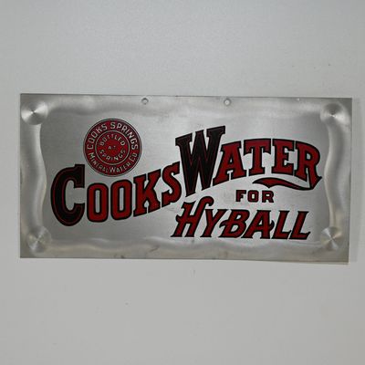 Sale Photo Thumbnail #23: Cooks Springs Mineral Water Co Sign Circa 1900 - 1920  Advertising