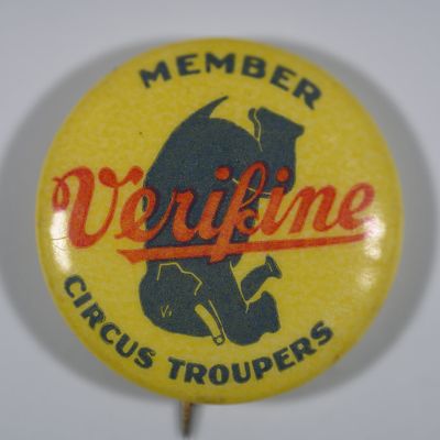 Sale Photo Thumbnail #305: Verifine Circus Troupers Member Pinback