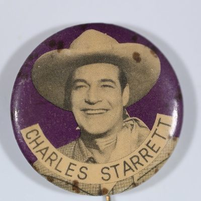 Sale Photo Thumbnail #220: Charles Starrett Cowboy Western TV Star Pinback