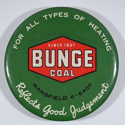 Sale Photo Thumbnail #18: BUNGE COAL - Large Advertising Pocket Mirror