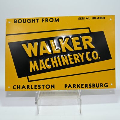 Sale Photo Thumbnail #59: Walker Machinery Caterpillar Dealer Tin Sign