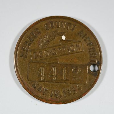Sale Photo Thumbnail #267: Mercer County Airport - Bluefield, West Virginia - Dedication 1954 Token