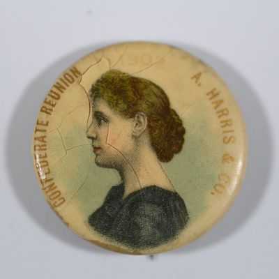 Sale Photo Thumbnail #321: Confederate Reunion - Winnie Davis Pin Pinback
