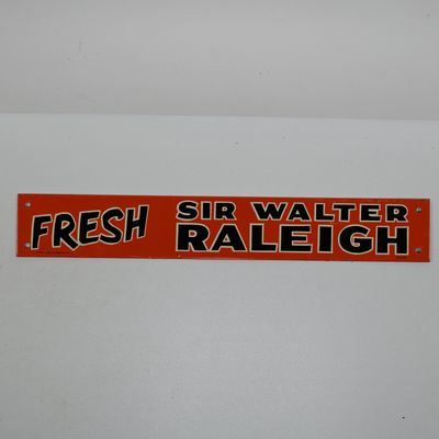Sale Photo Thumbnail #30: Fresh Sir Walter Raleigh Tobacco Shelf Strip Sign