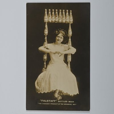 Sale Photo Thumbnail #87: Falstaff - LEMP St Louis Fantasy Postcard postmarked 1911