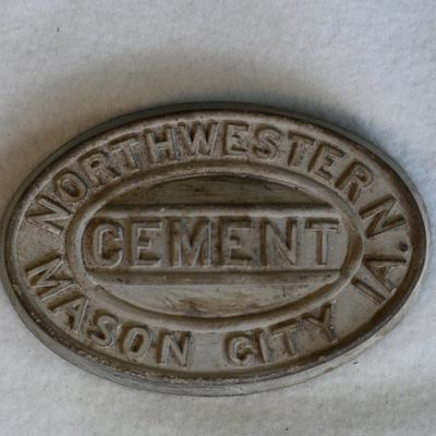 Sale Photo Thumbnail #176: Northwestern Cement Paperweight Mason City Iowa