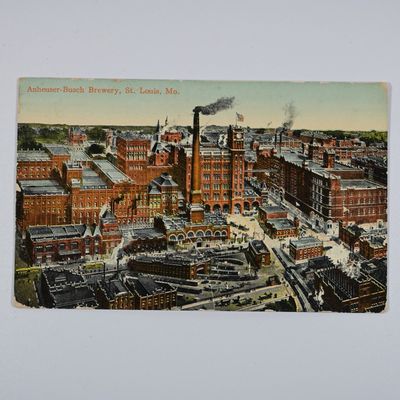 Sale Photo Thumbnail #66: Anheuser Busch Brewery St Louis Postcard postmarked 1916