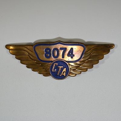 Sale Photo Thumbnail #230: CTA - Chicago Transit Authority Badge - 1950s Wing Design