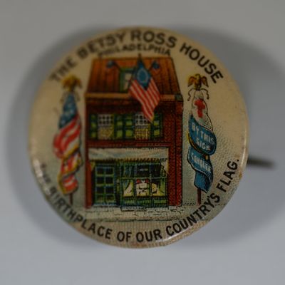 Sale Photo Thumbnail #210: Betsy Ross House Philadelphia PA Celluloid Pinback