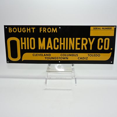 Sale Photo Thumbnail #50: Ohio Machinery Caterpillar Dealer Tin Sign
