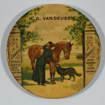 Sale Photo Thumbnail #27: Dr A C Daniel's Celluloid Pocket Mirror