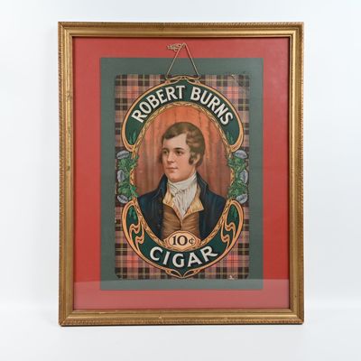 Sale Photo Thumbnail #52: Robert Burns Cigar Cardboard Sign