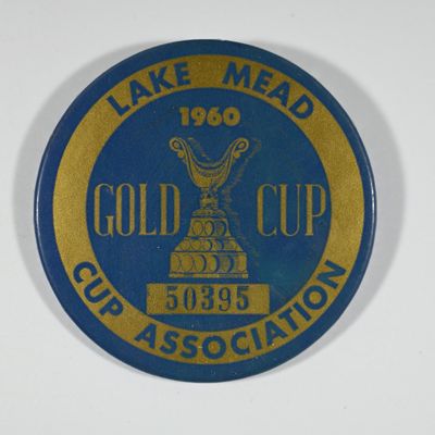 Sale Photo Thumbnail #261: Lake Mead World Cup Association 1960 Hydroplane Boat Race Pinback