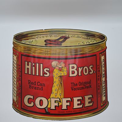 Sale Photo Thumbnail #35: Hills Brothers Coffee Red Can Brand Paper Sign  Advertising