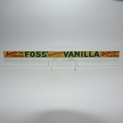 Sale Photo Thumbnail #29: Foss Mellowed Vanilla Extract Embossed Strip Sign