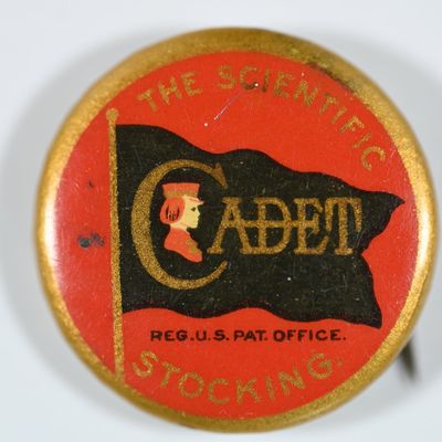 Sale Photo Thumbnail #217: Cadet Scientific Stocking - Bastian Bros - Celluloid Pinback