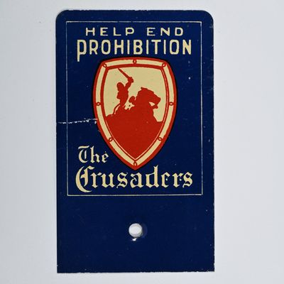 Sale Photo Thumbnail #70: Anti-Prohibition Crusaders License Plate Topper - Help End Prohibition
