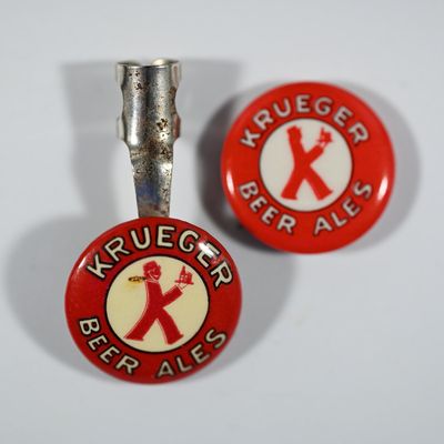 Sale Photo Thumbnail #102: Krueger Beer Ales Pin plus Krueger Beer Ales Pencil Clip - Lot of 2