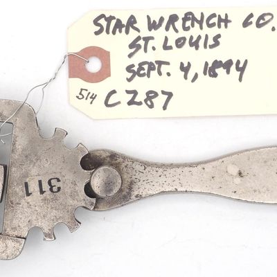 Sale Photo Thumbnail #514: 7''L Star Wrench Co, St Louis, unmarked