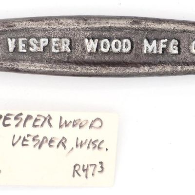 Sale Photo Thumbnail #46: 10''L "Vesper Wood Mfg Co"