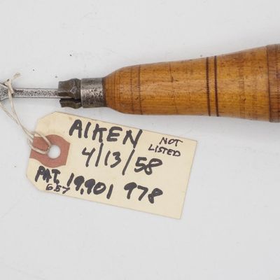 Sale Photo Thumbnail #657: 6''L FH Aiken Franklin NH, RARE with tool kit!