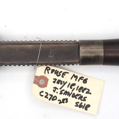 Sale Photo Thumbnail #283: 15''L "RR Rouse Mfg Pat July 18, 1882"