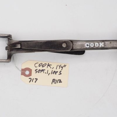 Sale Photo Thumbnail #716: 9''L "Cook Pat'd Sept 1 85", 1-1/4" box end
