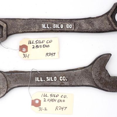 Sale Photo Thumbnail #31: (2) "ILL SILO CO" Wrenches