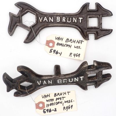 Sale Photo Thumbnail #596: (2) 7"L Van Brunt wrenches