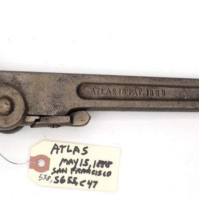 Sale Photo Thumbnail #538: 16.75''L "Atlas Pat 1888" pipe wrench