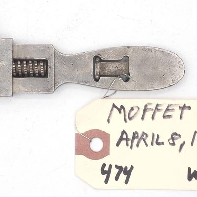 Sale Photo Thumbnail #474: 4.25''L "Moffet Pat'd Apr 8-80" bicycle wrench