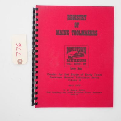Sale Photo Thumbnail #775: Registry of Maine Tool Makers