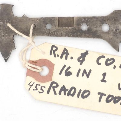 Sale Photo Thumbnail #455: 4.625''L "16 In 1 Radio Tool R.A. Co. NY"