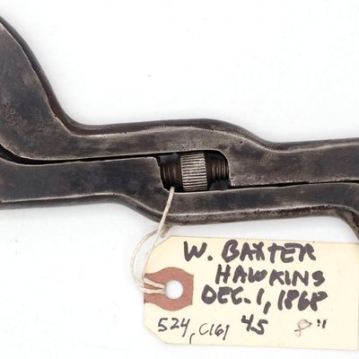 Sale Photo Thumbnail #524: 8''L "W Baxter Pat Dec 1 1868"