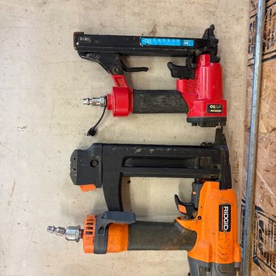 Sale Photo Thumbnail #22: Arrow PT50 pneumatic stapler and Ridgid pneumatic nail gun.