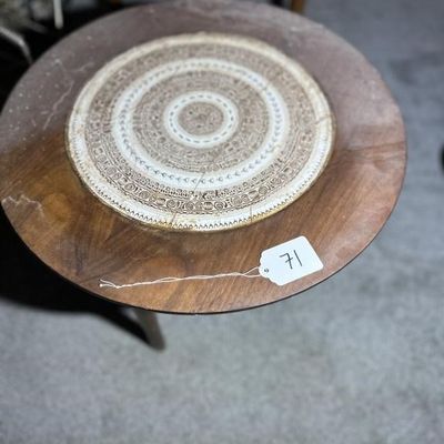 Sale Photo Thumbnail #68: MCM Round Side Table Mosaic Tile Inlay