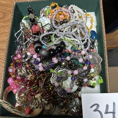 Sale Photo Thumbnail #31: Unsearched Box Lot of Costume Jewelry