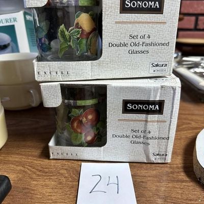 Sale Photo Thumbnail #21: NIB Sonoma Glass Sets