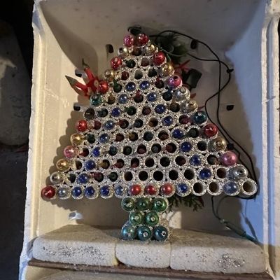 Sale Photo Thumbnail #108: Homemade Light Up Metallic Tree Display
