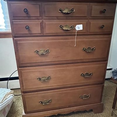 Sale Photo Thumbnail #93: Maple 5-Drawer Tallboy Dresser