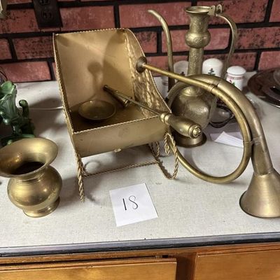 Sale Photo Thumbnail #15: Multiple Brass Decorative Pieces