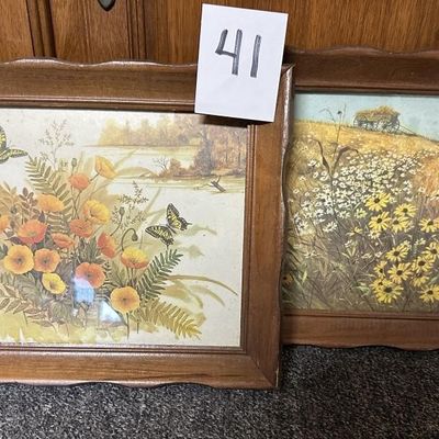 Sale Photo Thumbnail #38: Pair Vintage 1970s Gloria Eriksen Prints