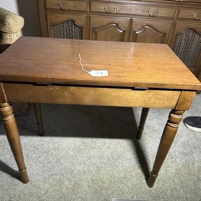 Sale Photo Thumbnail #75: Wooden Organ Bench w Storage